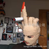 Handcrafted Palm-Shaped Knit Beanie for Adults Creative Warm Hat