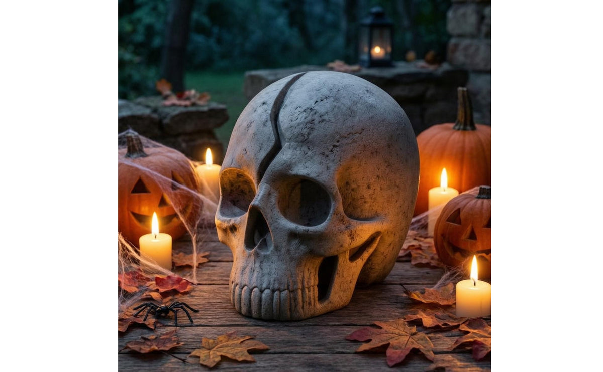 Realistic Cranium Decor Ornament | Freestanding, Resin cranium decor, for Halloween