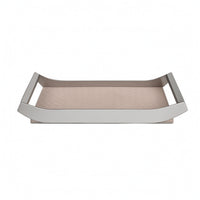 Tray with Leather Base Rectangular Valet Tray Elegant Desktop Storage Organizer for Dresser