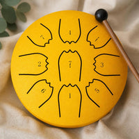Mini Steel Tongue Drum for Beginners, 4-inch 9-Note Portable Percussion Instrument