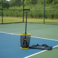 Telescopic Ball Picker with Basket Freestanding Ball Basket with Handle Portable Pickleball Retriever Easy Picking for Coaches, Training Sessions