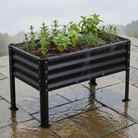 Galvanized Metal Garden Bed Corrugated Metal Raised Garden Bed Black