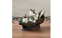 Fish Tank Sailboat Wreck Realistic Design Pirate Shipwreck Ornament Sunken Ship Decoration