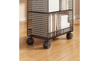Wire Mesh Storage Rack Space-Saving Three-Tier Organizer Standing Storage Rack for Students, Beneath-Desk