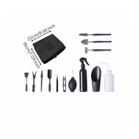 Waterproof Mat Included Succulent Tool Set Stainless Steel Heads Mini Succulent Tool Set Multi-Functional Miniature Gardening Tools Easy to Clean for Beginners, Terrarium Building, Office Desk