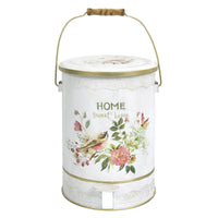 Trash Can with Pedal Decorative Pedal Bin Rustic Design Wastebasket for Kitchen
