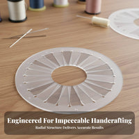 Pleated Ribbon Rosette Maker Reusable Circular Ribbon Pleating Template Rosette Making Guide Plate for Crafters, Scrapbooking