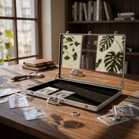 Portable Card Display Case Padded Padded Interior Hinged Display Case