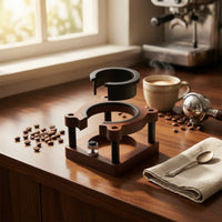 coffee Pressing Station Functional Portafilter Holder Organizer for Cafe