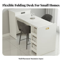 Fold-away Wall Desk Foldable Design Office Furniture Space-Saving for Study Room