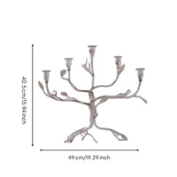 Wrought Iron Tree Branch Candelabra Rustic Branch Candle Holder Shabby Chic Taper Candle Holder Tabletop for Brides, Dining Table, Wedding