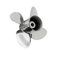 Outboard Propeller with Splined Hub Stainless Steel Four Outboard Propeller Easy to Install