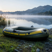 Lightweight One-Person Inflatable Boat Portable Inflatable Boat with Grab Handles Comfortable Raft Supportive for Fishing