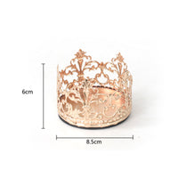 Crown Candle Holder Hollow-out Design Baroque Metal Crown Romantic Atmosphere