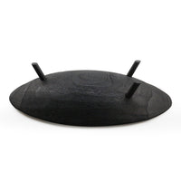 Wabi-Sabi Retro New Chinese Style Oval Three-Legged Tray Solid Wood Fruit Tray Decorative Tray
