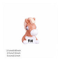 6 Pieces Horse Figurine Cute Mini Horse Figurines for Car Center Screen
