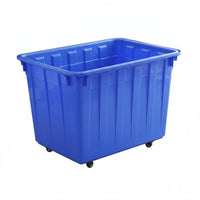 Rectangular Tub Trolley Easy to Steer Utility Wheeled Carrier Large Capacity Versatile for Aquafarmers, Garage, Garden