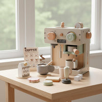 Toy Coffee Machine Educational Kitchen Appliance Toy Set Smooth Edges Mini Kitchen Appliance Toys for Kids