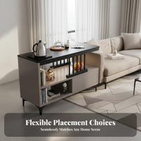 C-Shaped End Table Movable C-Shaped Tray Table Space-Saving Home Furnishing for Apartment Dwellers, Homeowners, Living Room, Bedroom