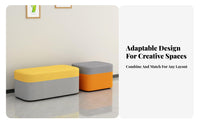 Multi-Purpose Design Rectangular Shoe Changing Bench with Storage Function End-of-Bed Ottoman Faux Leather Surface Upholstered Seating Easy to Clean for Business Owners, Homeowners, Retail outsidelet, Fitting Room, Entryway, Hallway