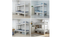 Metal Bunk Bed Frame Space-Saving Metal Bunk Bed Compact Furniture for Students, Teens, Dormitory, Shared Bedroom, Apartment