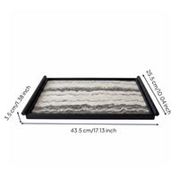 Textured Metal Tray New Chinese Aesthetic Home Decor Sturdy Construction