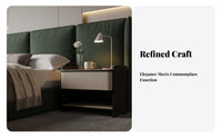 Nightstand with Storage Light Luxury design 2-Drawer Bedside Cabinet for partners