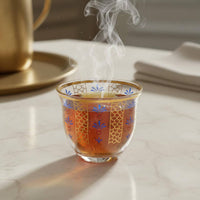 Middle Eastern Design Tea Glass Heat-Resistant Arabic Coffee Cup Handleless