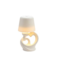 Heart Shaped Table Lamp Compact Sculptural Table Light Adjustable Night Light for Bedside, Bedroom, Desktop