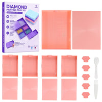 Diamond Painting Tray Kit Spill-Resistant Bead Sorting Tray with Lids