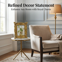 Ornate Gold Resin Photo Frame, European Picture Frame, Embossed Floral Design, Romantic Bedroom Deco - Image 5