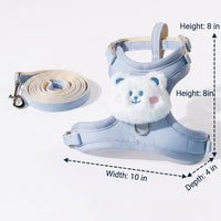 Cat Harness and Leash Set, Soft Polyester Cat Walking Vest with Adjustable Strap, No Pull Vest Harness for Safe Outdoor Walking for Small Pets