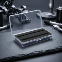 Figure Storage Box Hinged Lid Collectible Display Case Shielded for Parts Organization