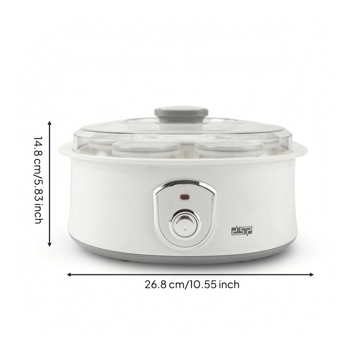 Electric Yogurt Maker Homemade Yogurt Maker with Glass Jars Appliance Healthy Single-Touch for Beginners, Kitchen, Countertop