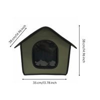 Waterproof Pet Shelter Foldable Outdoor Feline House Fixed for Yard, Cats