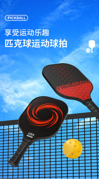 16mm Fiberglass Pickleball Paddle Set with 4 Balls and Storage Bag for Adults and Kids Outdoor Training