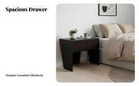 Single-Drawer Bedside unit with exposed Shelf Minimalist Design Nightstand