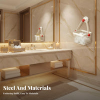 Suction holder Bin for Used Face Towels Multi-Purpose Storage holder for Vanity Area