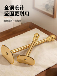 All Brass Long Handle Tai Chi Scraping Board for Body Massage