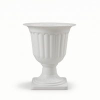 Planter with Pedestal Base Decorative Flower Pot Classic for Desk