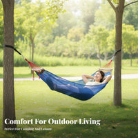Outdoor Ice Silk Mesh Hammock, Wide Single Anti-Rollover, Camping & Outdoor Dining, Child Mesh Hammock, Random Color