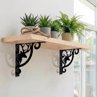 Iron Deer Head Wall-Mounted Shelf Bracket
