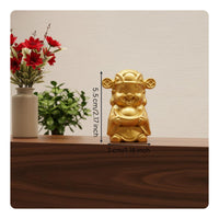 Chinese God of Wealth Statue Auspicious Gift Treasure Basin Deity Figure