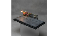 Diorama Base with Street Lamp Light-up Miniature Street Scene Base 1/72 Scale Scene Display Foundation for Collectors