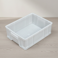 Stackable Heavy-Duty Plastic Storage Bin with Lid for Industrial Warehouse Parts Organization