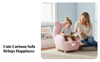 Soft-Textured Teddyheadpiece Chair Cute Cartoon Design creatureThemed Character Chair Child-Safe Fastener Machinecleanable Cover