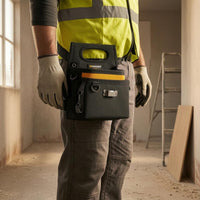 Reinforced Stitching Tool Waist Bag Textured Material Waist Tool Bag Multiple Pockets Utility Pouch Metal D-Rings