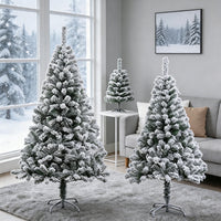 Flocked Christmas Tree with Iron Foot for Scene Decoration
