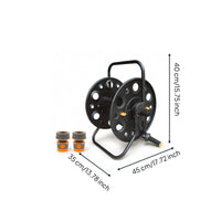 Hose Reel Cart Hand-Crank Hose Reel with Wheels Heavy-Duty for Garage