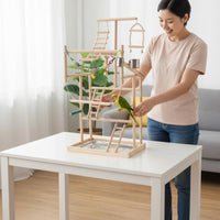 Parrot Activity Center Climbing Ladder Parrot Playstand Multitiered for Indoor